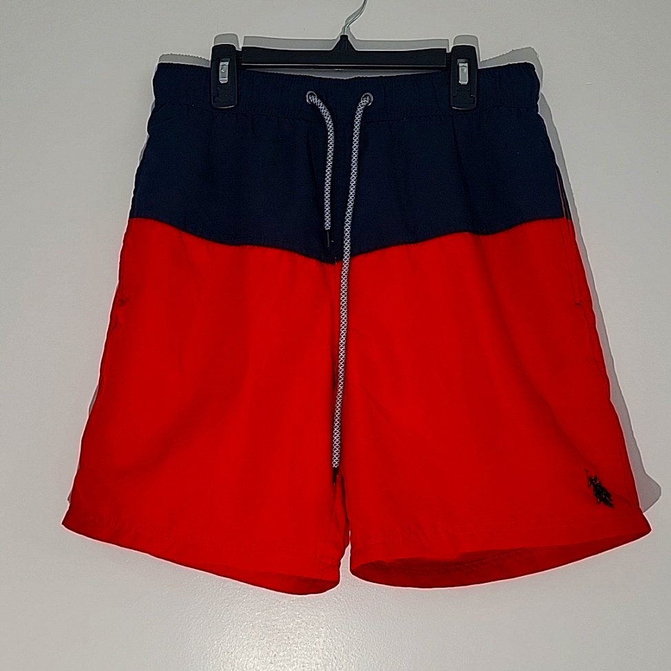 U.S. Polo Assn. Medium Red And Blue Men's Swimsuit